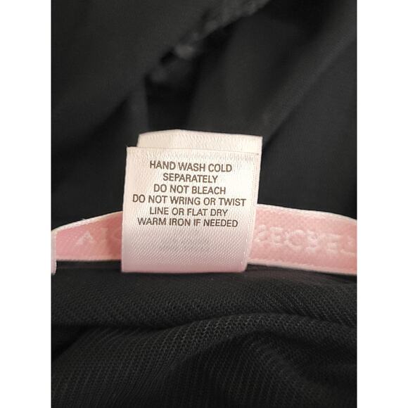 Victorias Secret Satin Chiffon Goth Black Sheer Maxi Gown Slip Dress M VTG Y2K - Picture 14 of 14